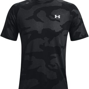 Under Armour Men's Black and Gray Camo Tee